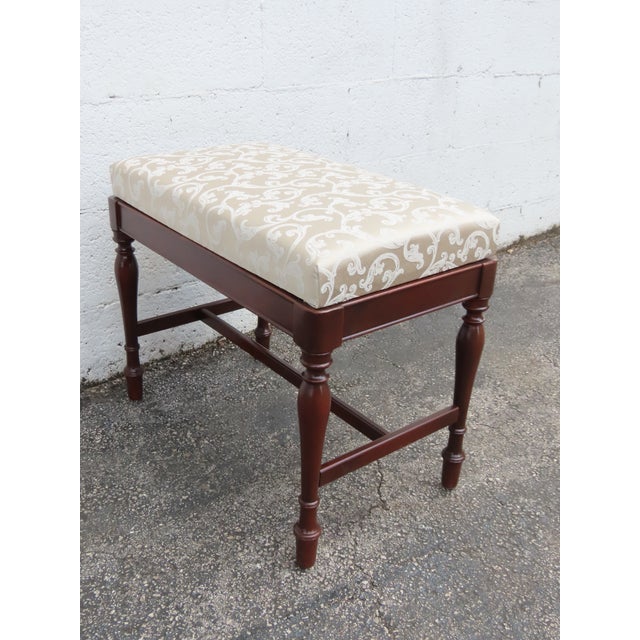 Traditional 1940s Vanity Stool Bench Ottoman 6374a For Sale - Image 3 of 13