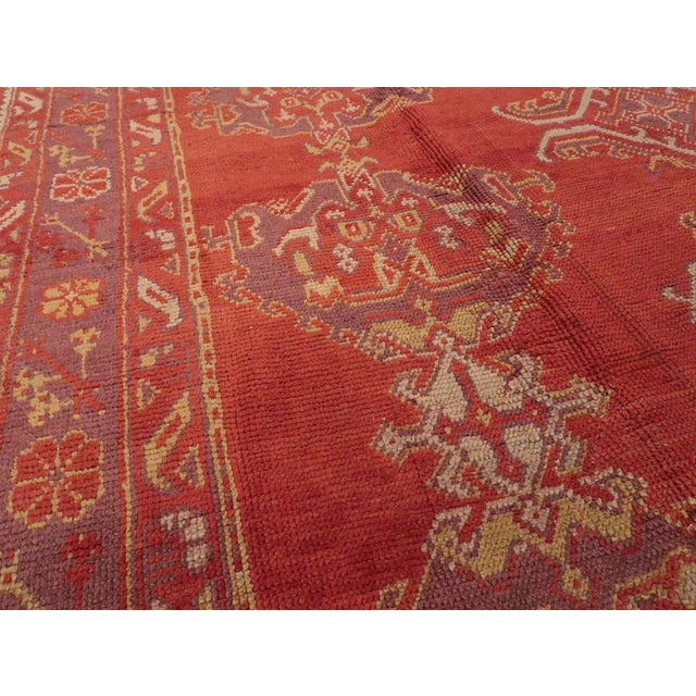 Rustic Galerie Shabab Collection Mid-20th Century Turkish Oushak Room Size Carpet For Sale - Image 3 of 7