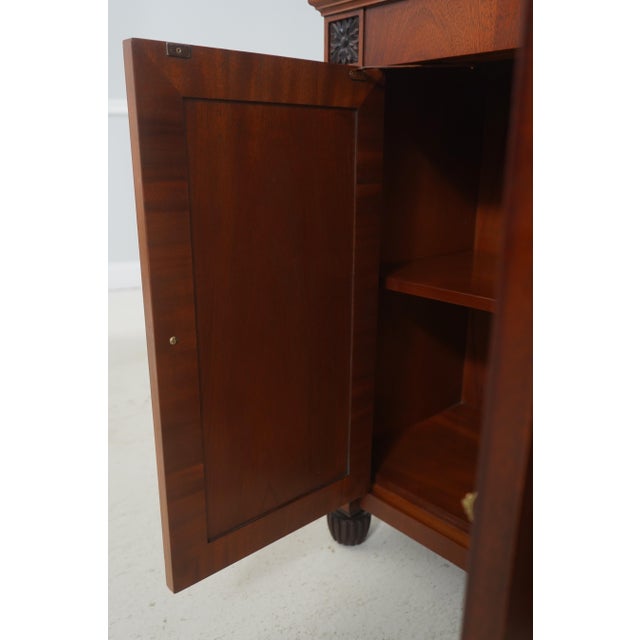 1980s Baker Neoclassical Mahogany Sideboard W. Black Highlights For Sale - Image 5 of 18
