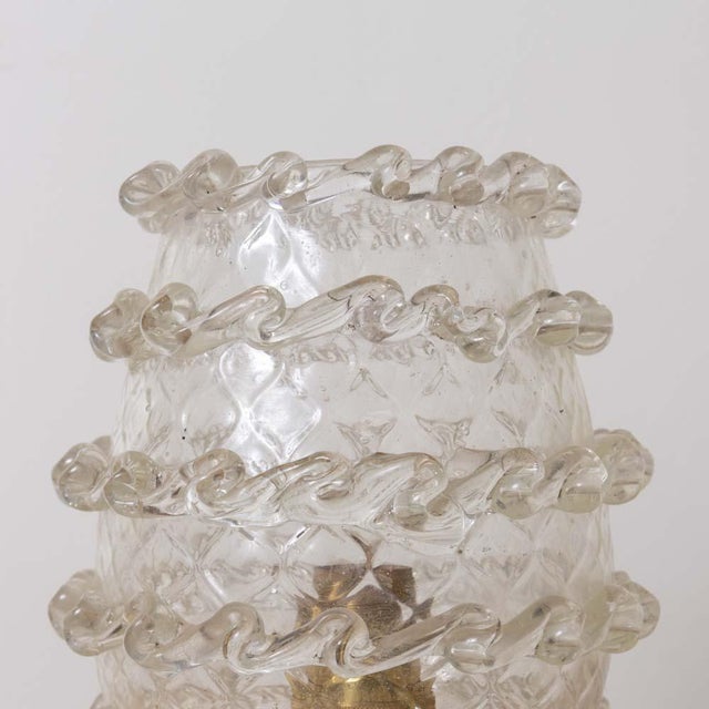 1940s Large Italian Murano Glass Table Lamp For Sale - Image 9 of 13