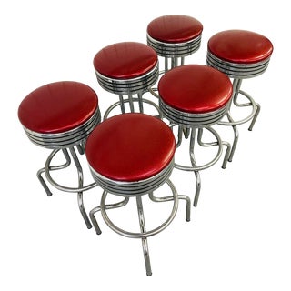 Mid-Century Modern Chrome Bar Stools For Sale