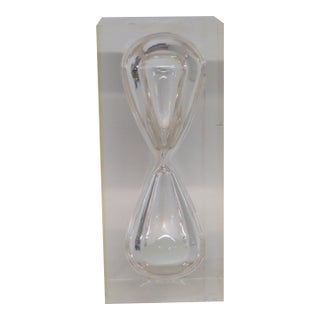 Ralph Lauren Acrylic Lucite Clark Hourglass Retro Mid Century Modern Style 4701b For Sale