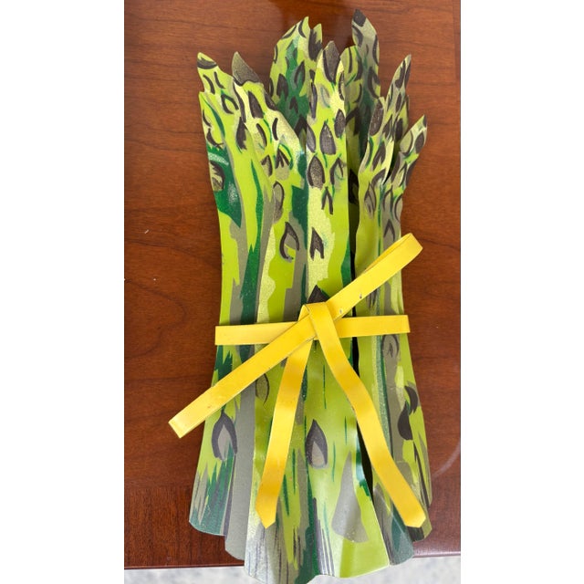 1990s Signed Young ’92 Layered Metal Garden Vegetable Wall Sculptures – Set of 5 Hand-Painted Folk Art Pieces For Sale - Image 5 of 12