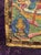 Antique 19th Century Tibetan Manjushri Thangka – Bodhisattva of Wisdom in Custom Silver Gilt Frame For Sale - Image 12 of 18