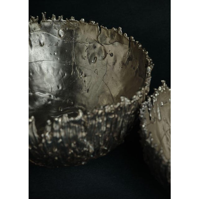 Small Gravity Bowl in Patinated Cast Bronze by William Guillon For Sale - Image 11 of 18