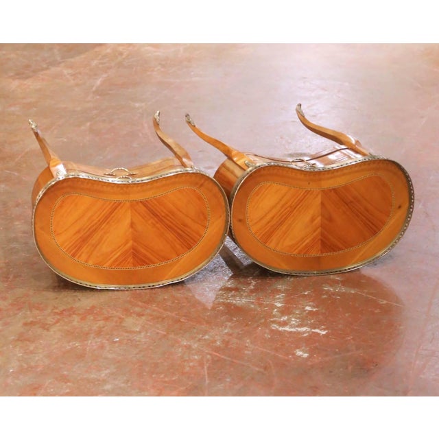 Pair of Early 20th Century French Louis XV Style Cherry Side Tables For Sale - Image 15 of 16