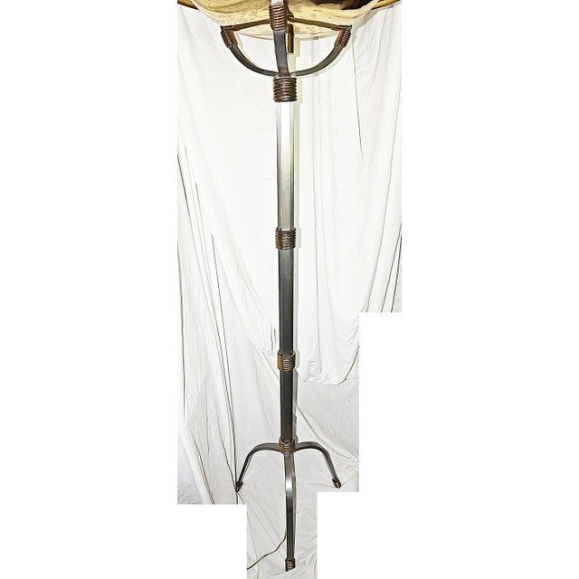 Italian Milano Relux Steel Torchiere Floor Lamp For Sale - Image 4 of 6