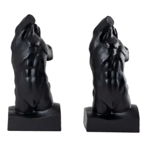 Modern Male Torso Sculpture Bookends