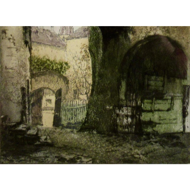 Mid 20th Century Josef Eidenberger Cityscape C. 1960 Original Print For Sale - Image 5 of 7