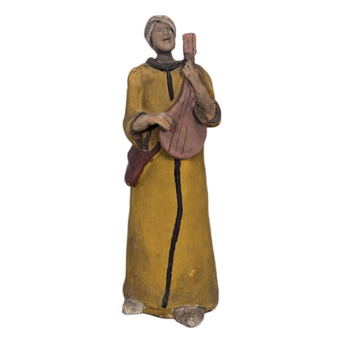Vintage Statue of a Mandolin Player For Sale