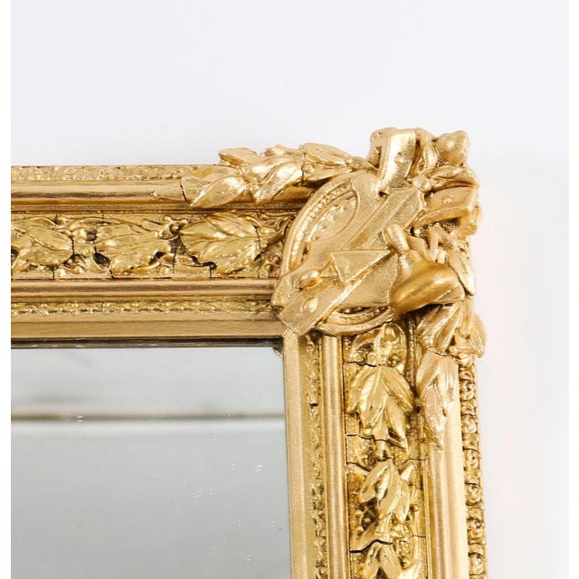 Glass 19th Century Antique Masonic Giltwood Mirror from Freemasons For Sale - Image 7 of 11