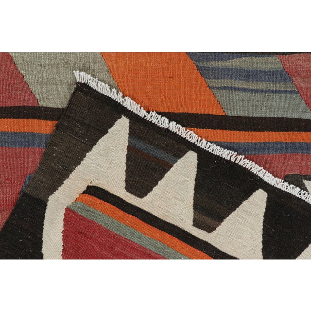 Textile Vintage Persian Kilim With Polychromatic Geometric Patterns by Rug & Kilim For Sale - Image 7 of 7
