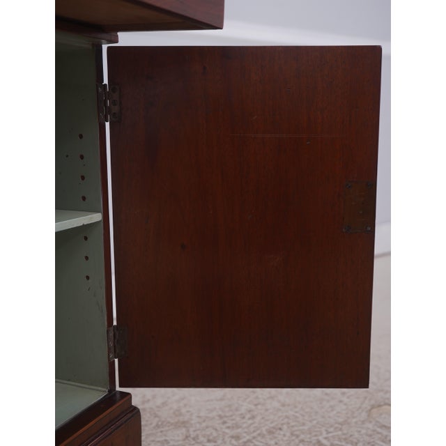 Vintage Regency Style 3 Tier Inlaid Mahogany Cabinet For Sale In Philadelphia - Image 6 of 18