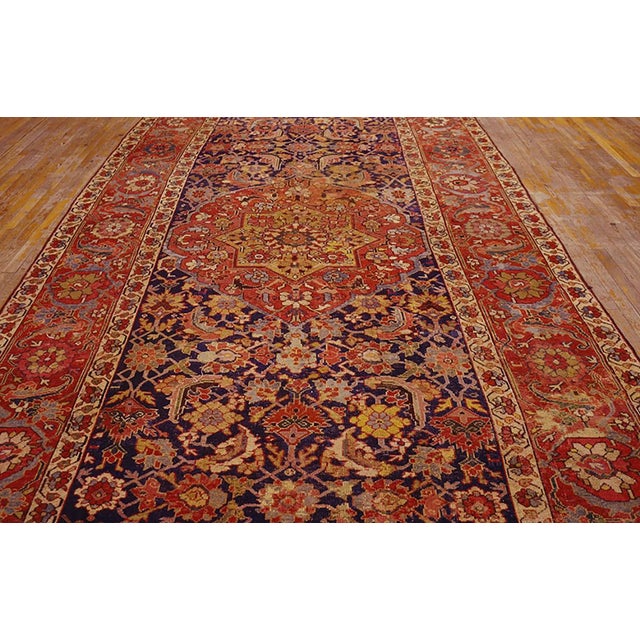 18th Century N.W. Persian Carpet with Inscription ( 7' x 15' - 213 x 457 ) Antique Large N.W. Persian Persian Medallion...