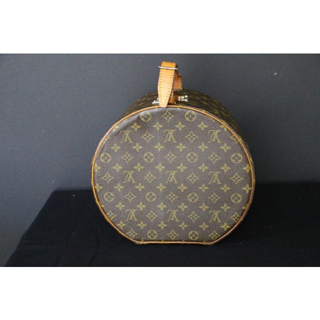 Vintage Round Hat Box in Monogram Metal from Louis Vuitton, 2000s For Sale - Image 6 of 17