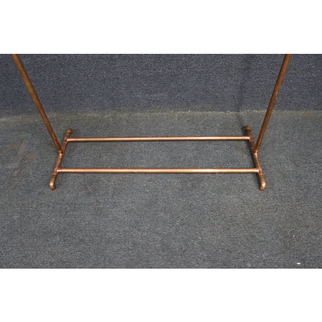 Industrial Copper Pipe Garment Rack or Retail Clothing Display Stand For Sale - Image 12 of 13
