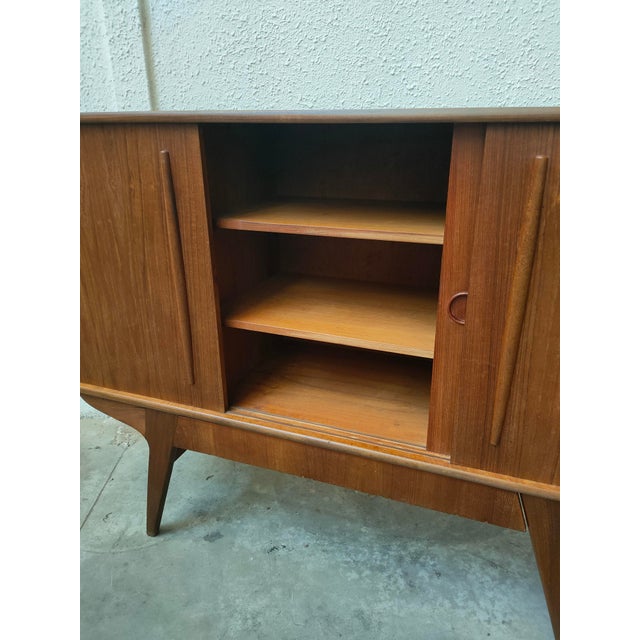 Brown Mid-Century Teak Sideboard, Denmark, 1970s For Sale - Image 8 of 10