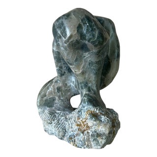 Vintage Hand Carved Marble Abstract Sculpture For Sale