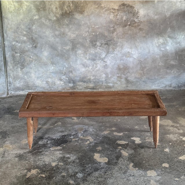 Coffee Table with Tapered Legs in Antique Teak, 1980s For Sale - Image 13 of 18