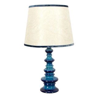 Blue Ceramic Table Lamp For Sale