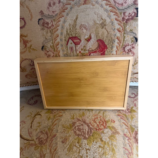 Abstract A Hand Decorated Mosaic Blue Serving Tray For Sale - Image 3 of 3