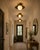 Solid Brass Fluted Flush Mount Ceiling Light With Opal Glass Globe For Sale - Image 4 of 8