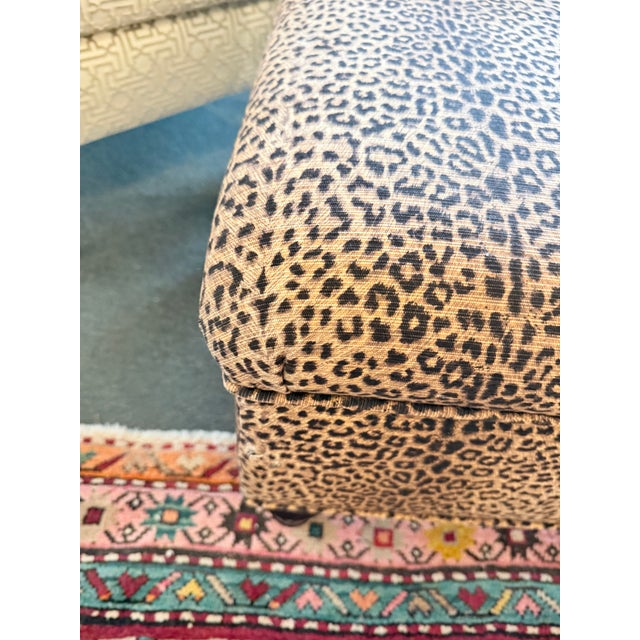 Leopard Print Storage Bench Seat Ottoman For Sale - Image 12 of 12