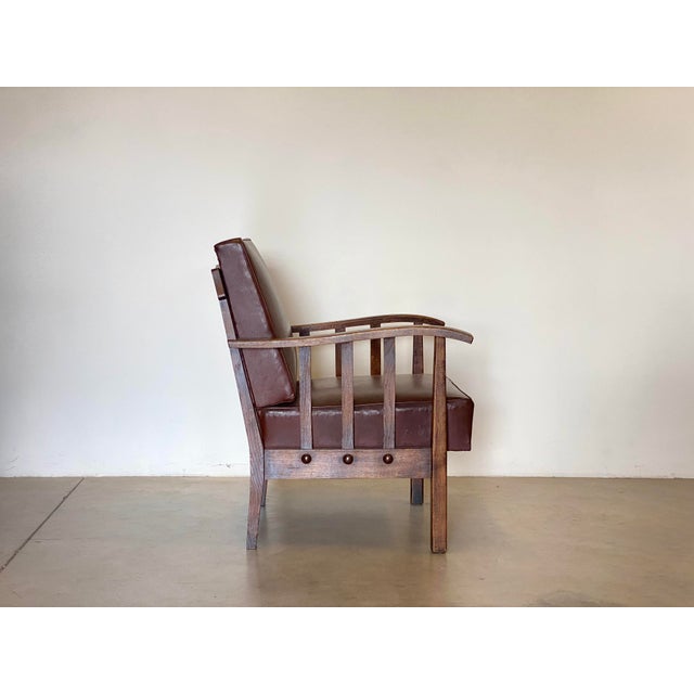 Wood Set of Rustic Oak Armchairs, 1960s For Sale - Image 7 of 16