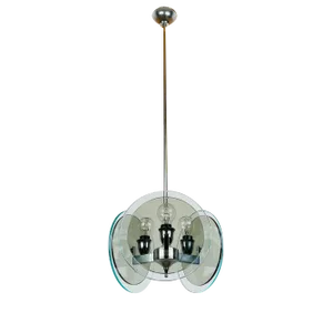 Vintage Art Glass Pendant Lamp by Fontana Arte, 1970s