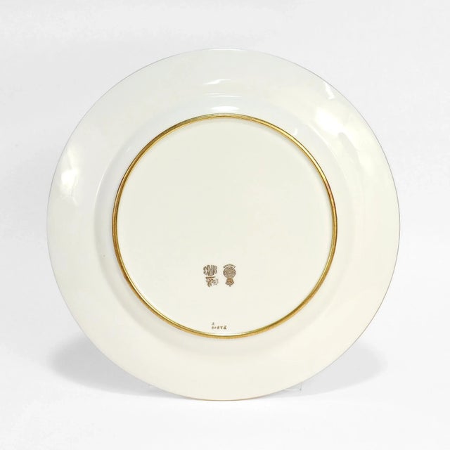 Set of 8 Mintons Porcelain Thickly Gilt Pâte-Sur-Pâte Luncheon Plates by Albion Birks For Sale - Image 10 of 18