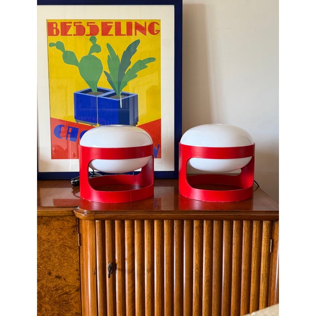 Kartell Space Age Model KD27 Table Lamps by Joe Colombo for Kartell, Italy, 1970s, Set of 2 For Sale - Image 4 of 16