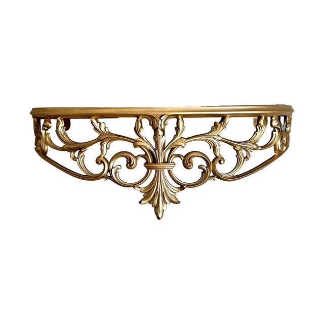 Vintage Syroco Gold Ornate Wall Shelf Chairish