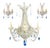 Crystal Chandelier and Sconces, Italy, 1970s, Set of 3 For Sale