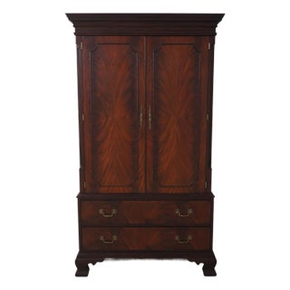 Henkel Harris Flame Mahogany Tv Entertainment Cabinet Armoire For Sale