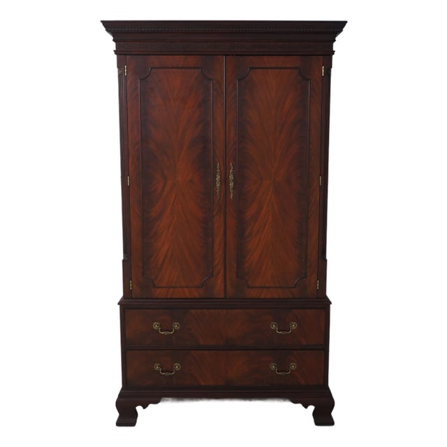 Henkel Harris Flame Mahogany Tv Entertainment Cabinet Armoire For Sale