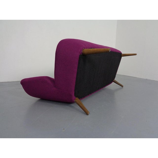 Brown German Cocktail Sofa, 1950s For Sale - Image 8 of 11