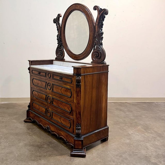 Mid 19th Century French Napoleon III Period Rosewood Commode ~ Vanity ~ Washstand For Sale - Image 5 of 18