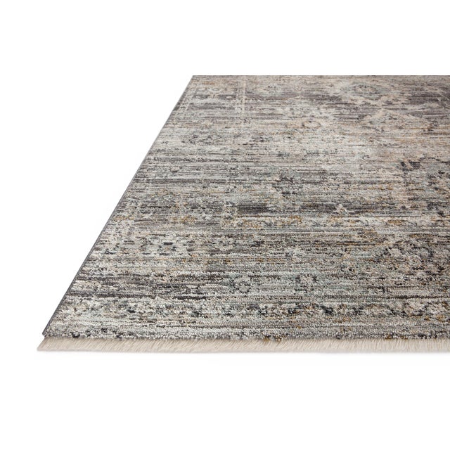 Traditional Jean Stoffer x Loloi Katherine Graphite / Jade 11'-6" x 15'-7" Area Rug For Sale - Image 3 of 10