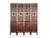Wood Chinese Brown Stain Geometric Flower Pattern Wood Panel Floor Screen For Sale - Image 7 of 10