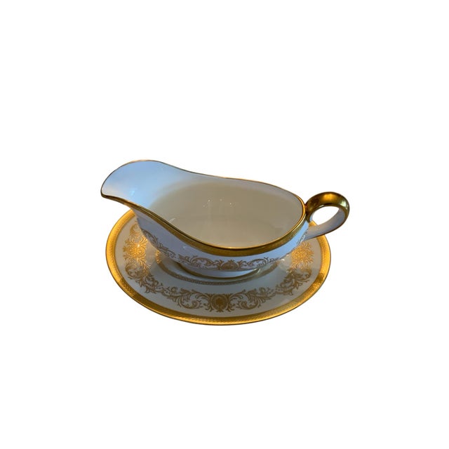 Ceramic 1970s Aynsley Imperial Gold Fine Bone China Estate Collection 130 Pc for 12 Teapot Coffee Pot Platters Staffordshire For Sale - Image 7 of 12