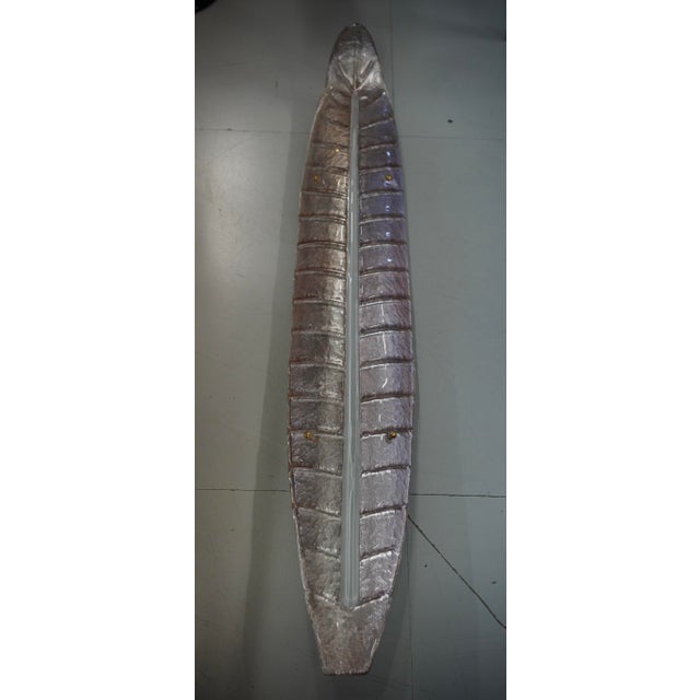 Pink Murano Art Glass Pink and White Wall Light and Sconces, 1990 For Sale - Image 8 of 10