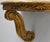 Up for your consideration is a lovely carved giltwood shelf that mounts on the wall. The half moon shelf sits atop an...