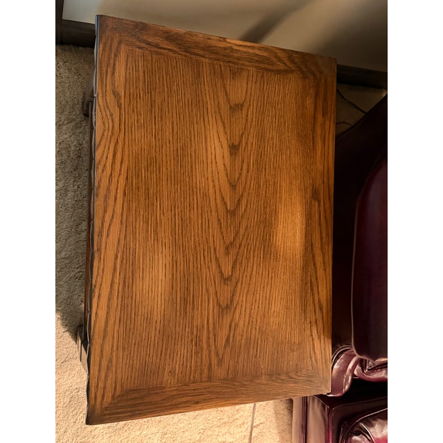 1960s Vintage Romweber Viking Oak Two Tier Mid-Century End Table For Sale - Image 5 of 10