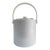 Vintage Mid-Century Modern Retro White Vinyl & Lucite Ice Bucket For Sale