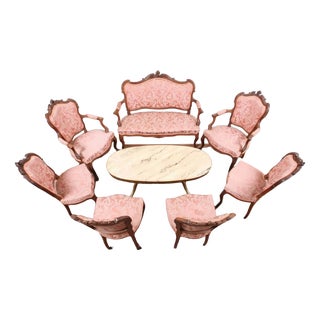 Louis XV Living Room Set, Set of 8 For Sale