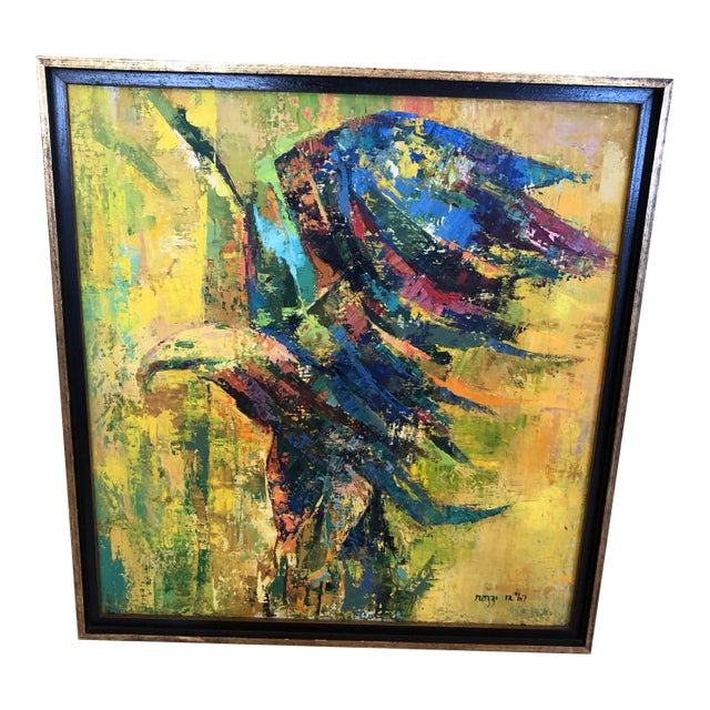 Original Contemporary Oil Painting of Eagle For Sale