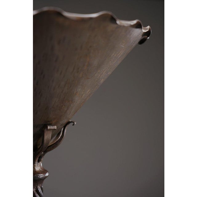 Art Nouveau Wrought Iron Standing Lamp For Sale - Image 10 of 15