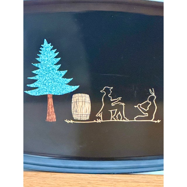 1960s Rare Dartmouth College Mid-Century Custom Couroc Tray For Sale - Image 5 of 13