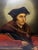 Early 20th Century Tudor Portrait of Sir Thomas More Manner of Hans Holbein Large Decorative Historical Oil on Canvas...