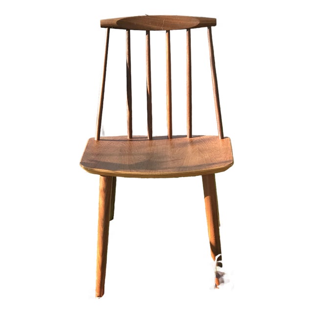 1970s Denmark 7341 Vintage Mid Century Teak Folke Palsson Farmhouse Chair, Wood and Stain Denmark 7341 For Sale